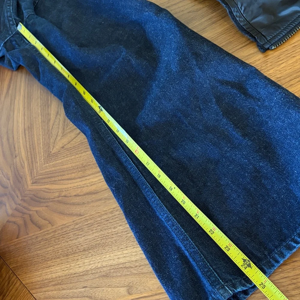 Tory Burch Dark Blue Wide Leg Cotton Denim Jeans 25